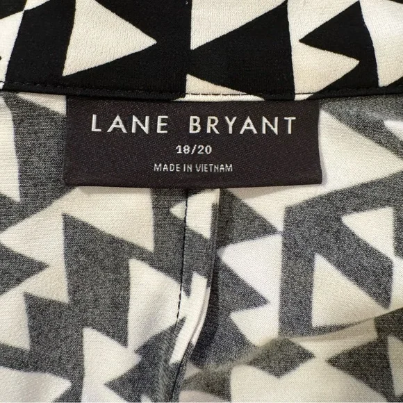 Lane Bryant Black and White Triangle Pattern Dress - Picture 7 of 9